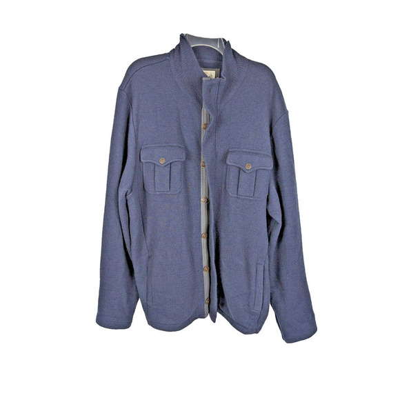 Bob Timberlake Men's Wool Shacket Jacket Barn Coat Navy XL - Picture 1 of 10